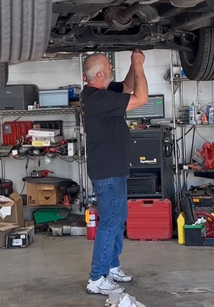 John Fisher, lead mechanic and shop manager at Leahy's Auto
